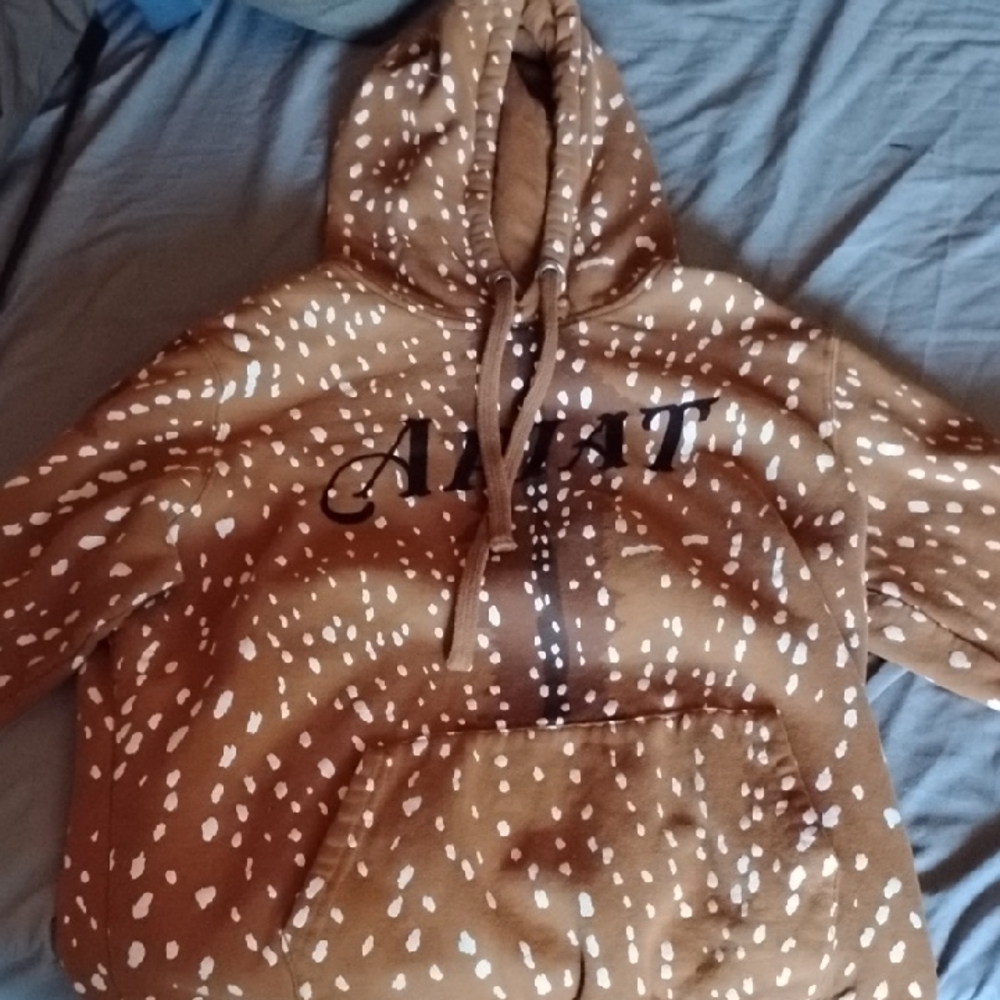 Ariat Brown Hoodie with White Dots